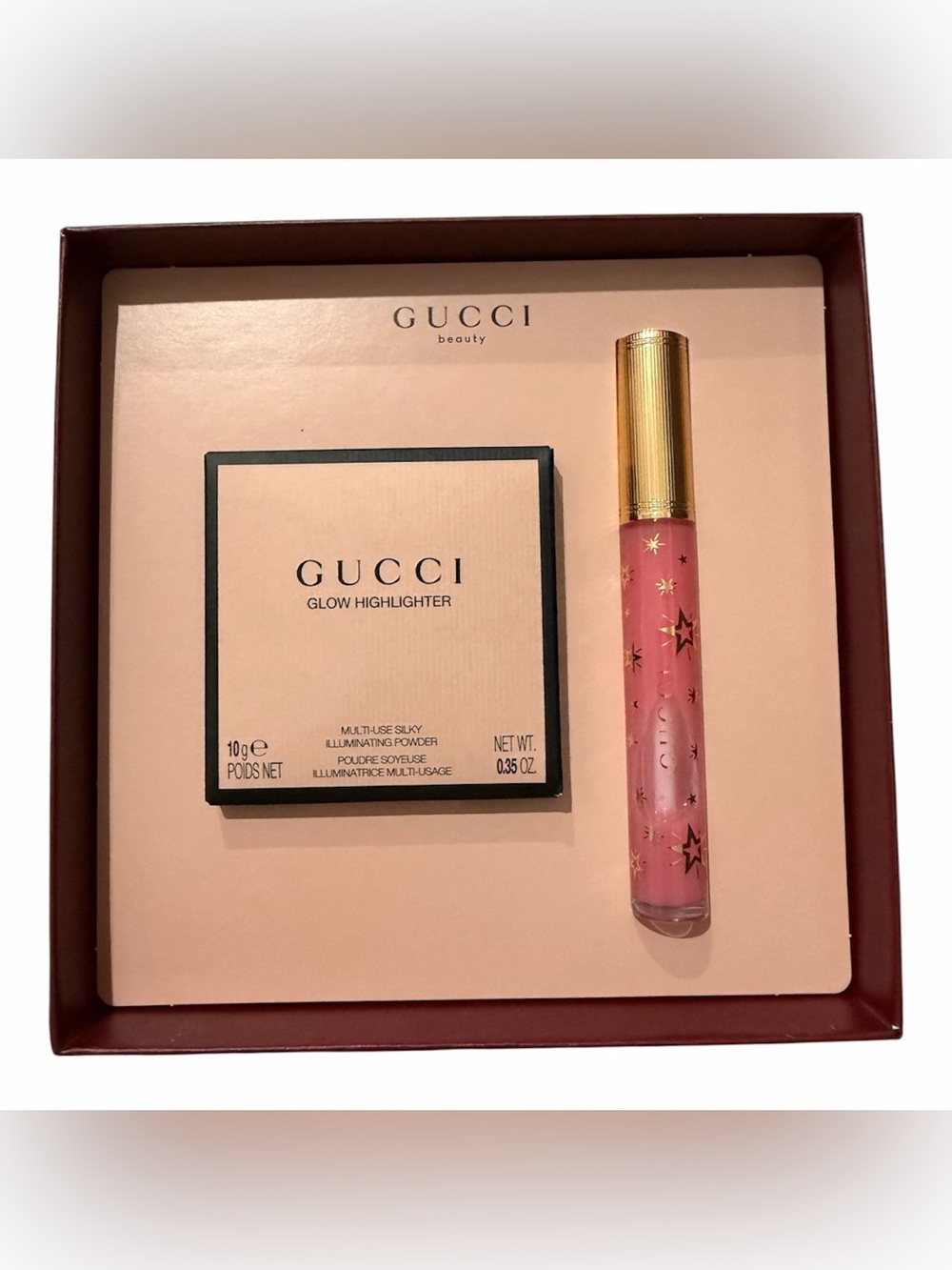 Gucci Bertha Pink Lip Gloss & Opal Pink Glow Highlighter Duo